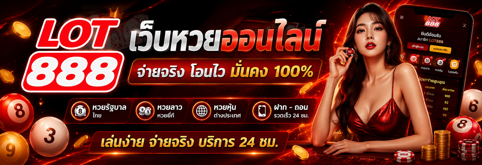 LOT888 เล่นง่าย จ่ายจริง บริการ 24 ชม.